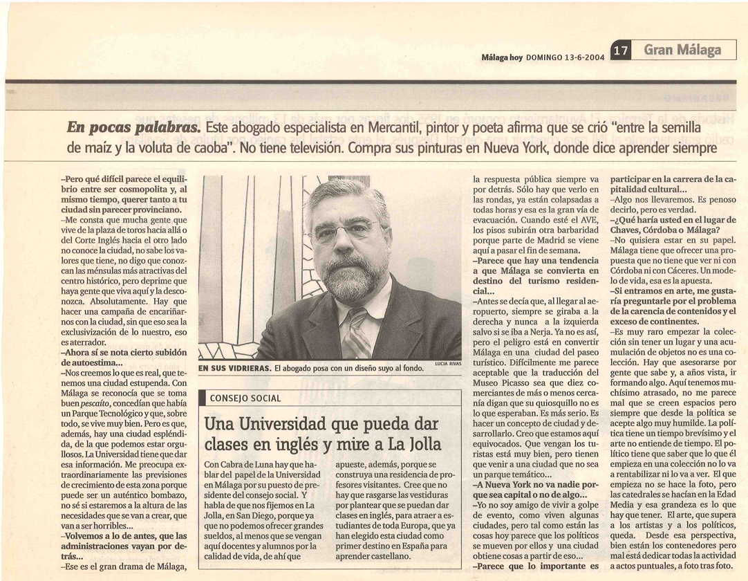 Entrevista en Málaga Hoy 13-6-2004 Página 2 1