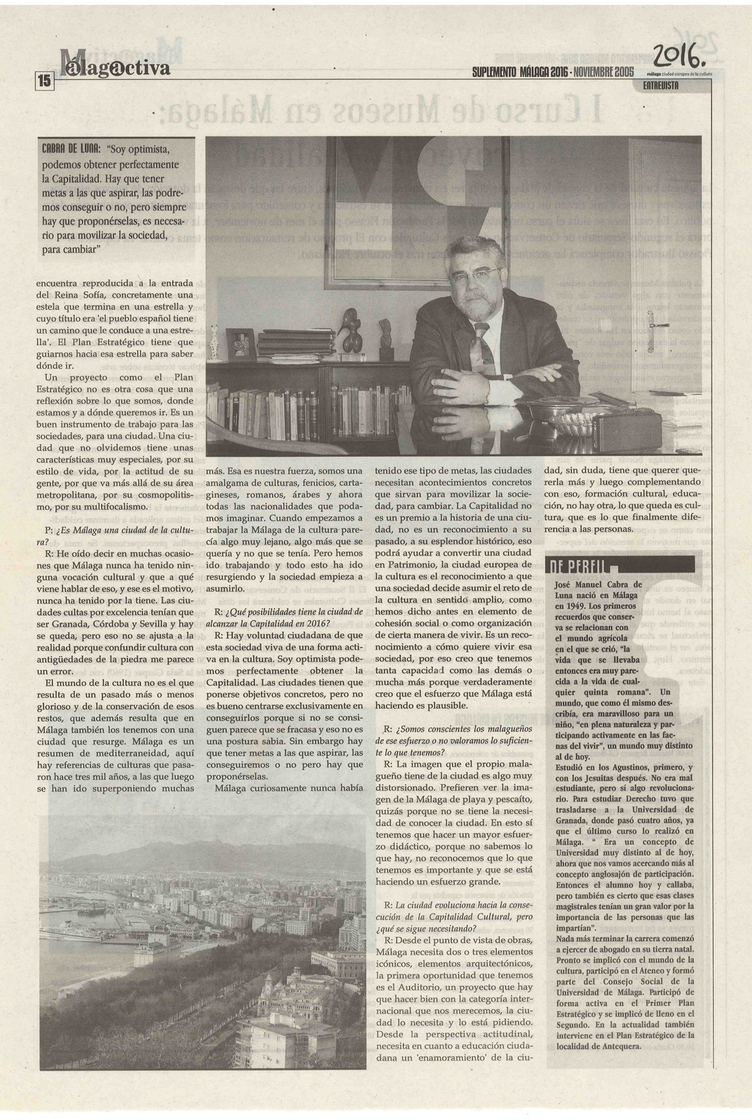 Entrevista en Málaga activa Noviembre 2005 2 página 11
